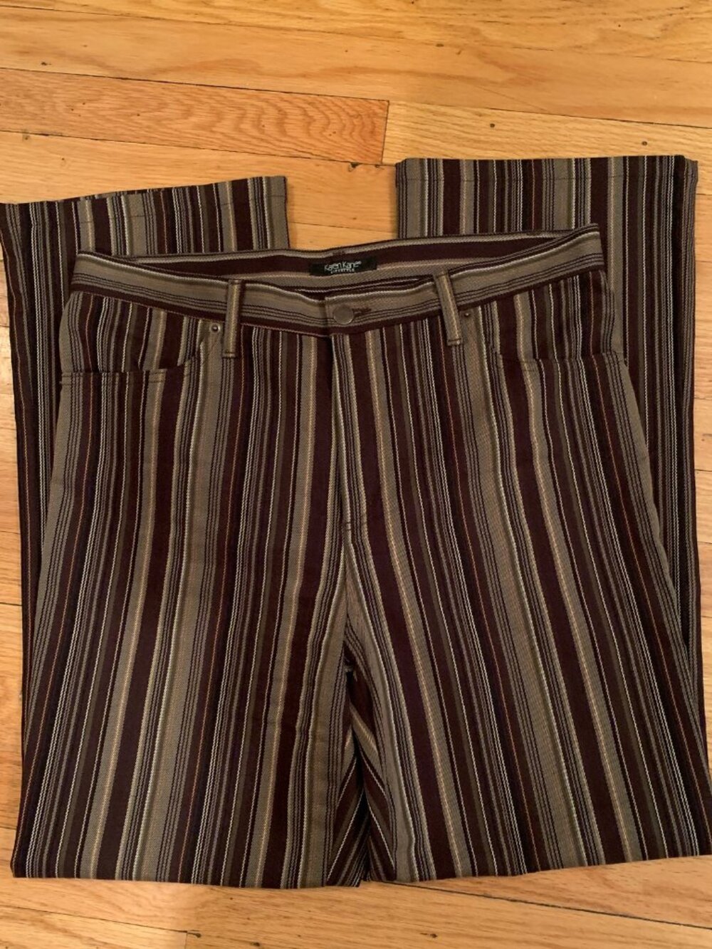 KAREN KANE BROWN STRIPED PANTS.